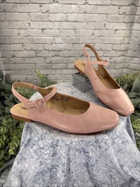 SONOMA “Lizbethh” Blush Round-Toe Open Heel Slingback Dress Flat WMS 9.5M 🩷 NIB